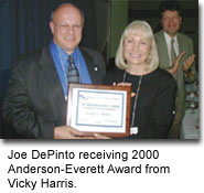 Joseph DePinto receives 2000 Anderson Everett Award.